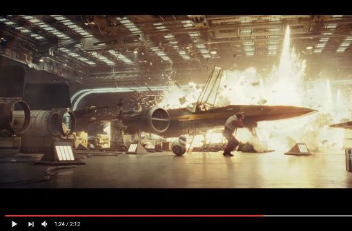 Der Trailer zu „The Last Jedi“ verspricht viel Action. Foto: Lucasfilm, Screenshot red
