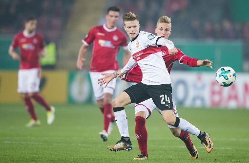 Der VfB Stuttgart sicherte sich mit einem Sieg von 3:1 gegen den 1. FC Kaiserslautern den Einzug ins Achtelfinale. Foto: Bongarts