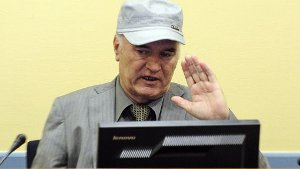 Ratko Mladic vor dem Un-Tribunal in Den Haag Foto: dpa