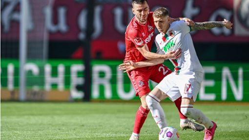 Der FC Augsburg und der 1. FC Köln trennten sich 1:1. Foto: dpa/Harry Langer