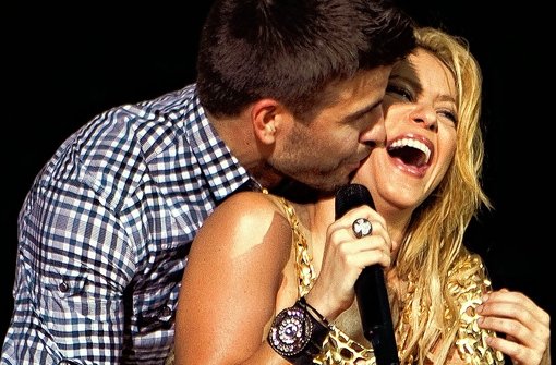 Piqué und Shakira bei einem Konzert Ende Mai Foto: AP