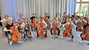Junge Streicher   spielen mit Profi-Ensemble