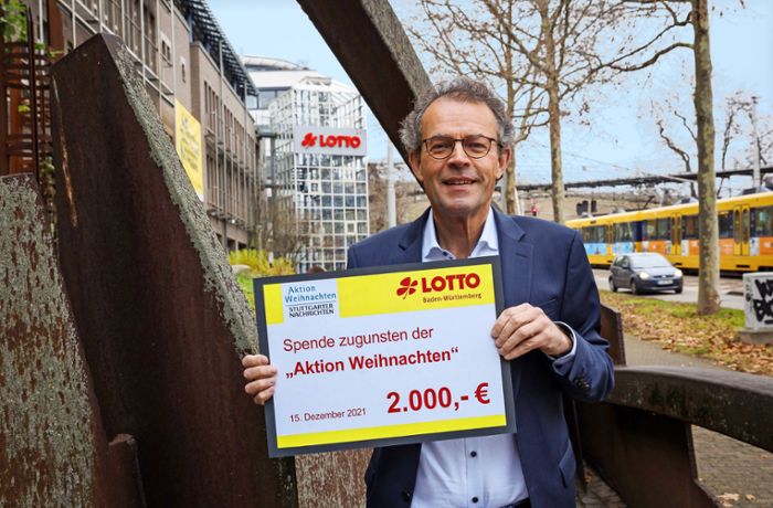 Aktion Weihnachten 2021/22: Toto-Lotto spendet 2000 Euro