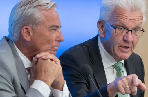 Thomas Strobl (links, CDU) und Winfried Kretschmann (Grüne). Foto: dpa