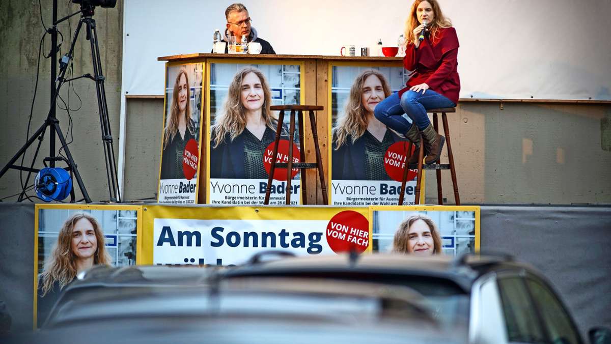 Bürgermeisterwahl am Sonntag: Das Auenwalder Autokino als Wahlkampf-Arena