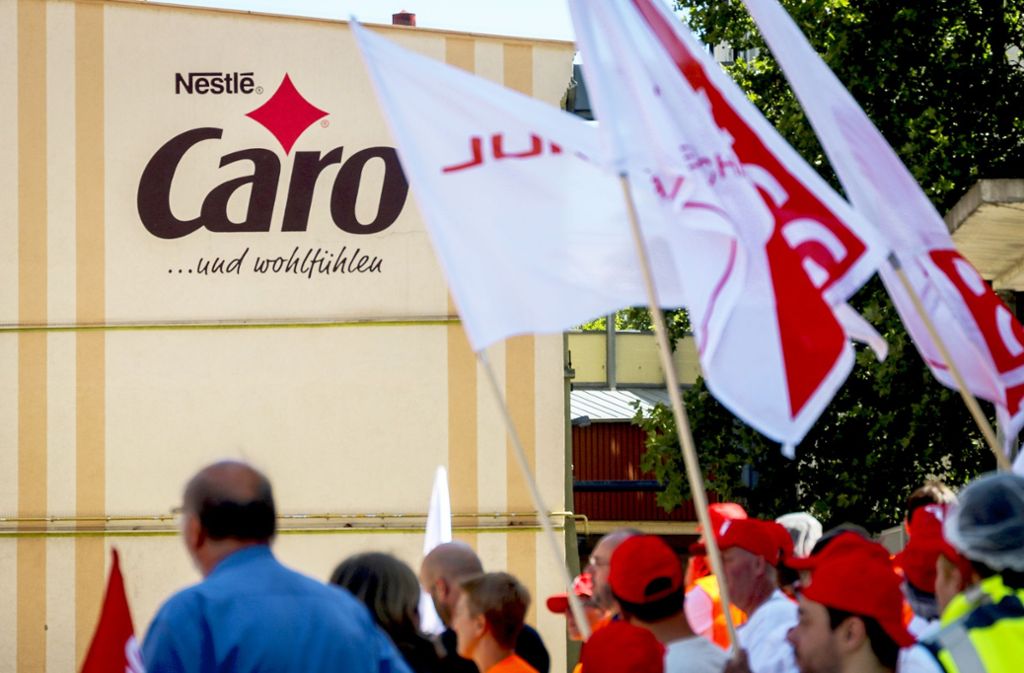 Der Werbeslogan für Caro-Landkaffee steht im Kontrast zur Wut und Verzweiflung der  Nestlé-Mitarbeiter in Ludwigsburg wegen der geplanten Schließung.