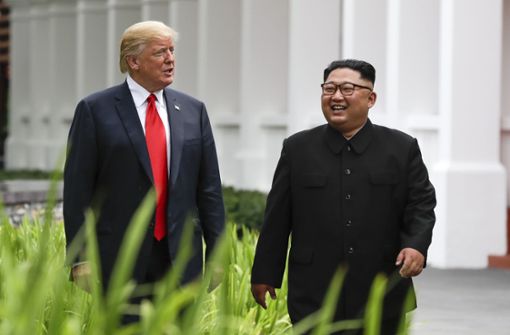 Trump und Kim hatten sich im Juni in Singapur erstmals getroffen. Foto: AP