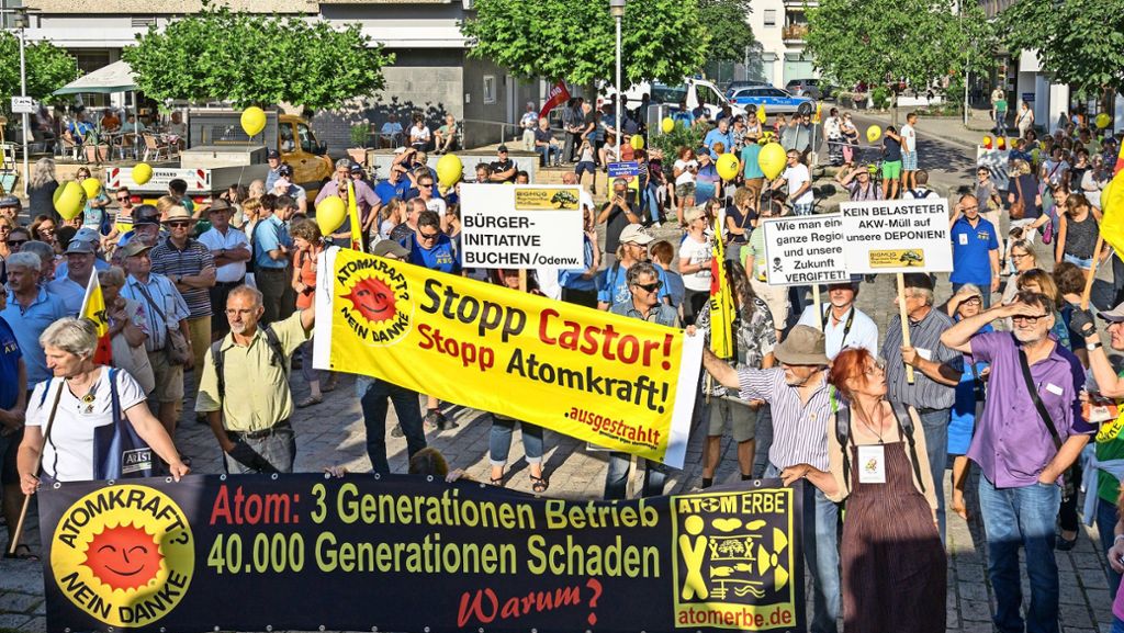 Anti-Atom-Protest in Schwieberdingen: Protest gegen Atomabfälle