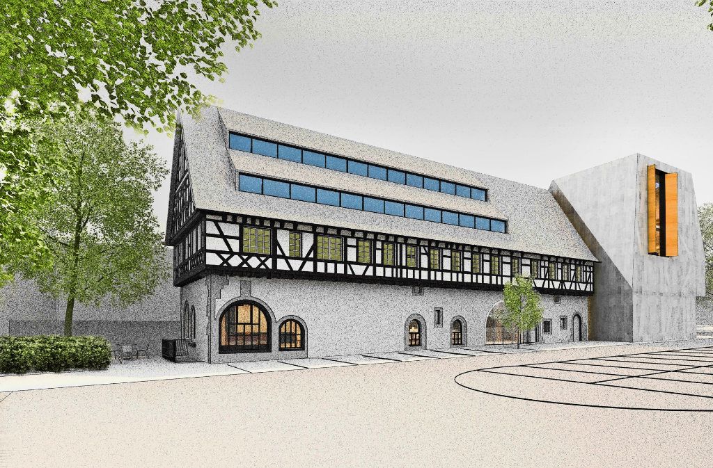 Das ehemalige Technische Rathaus soll laut dem Siegerentwurf einen modernen Anbau erhalten. Foto: Ippolito Fleitz