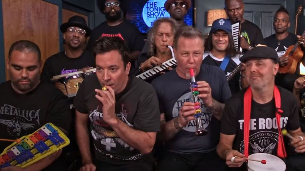 „Enter Sandman“ in der Tonight-Show: Dieses Video von Metallica bei Jimmy Fallon begeistert das Netz