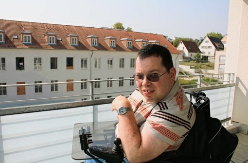 Steffen Wannenmacher hat eine der BHZ-Wohngemeinschaften bezogen. Foto: Georg Friedel
