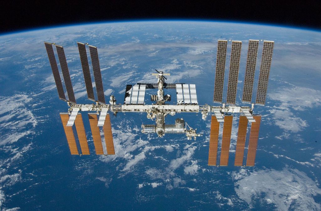 Die Gegenwart: Die Internationale Raumstation ISS im Orbit.