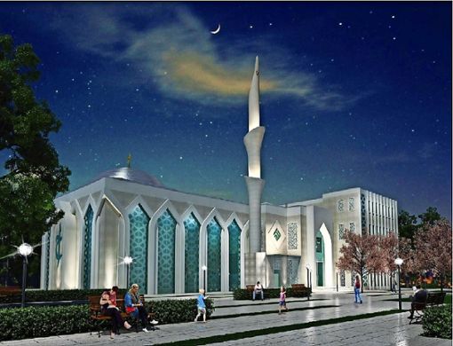 Für manche Bürger kein Märchen aus 1001 Nacht: Die neue Moschee soll ein 25 Meter hohes Minarett bekommen. Foto: privat