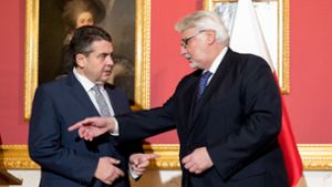 Auf Konfrontationskurs: Witold Waszczykowski (rechts), der Außenminister von Polen und sein deutscher Amtskollege Sigmar Gabriel. Foto: dpa