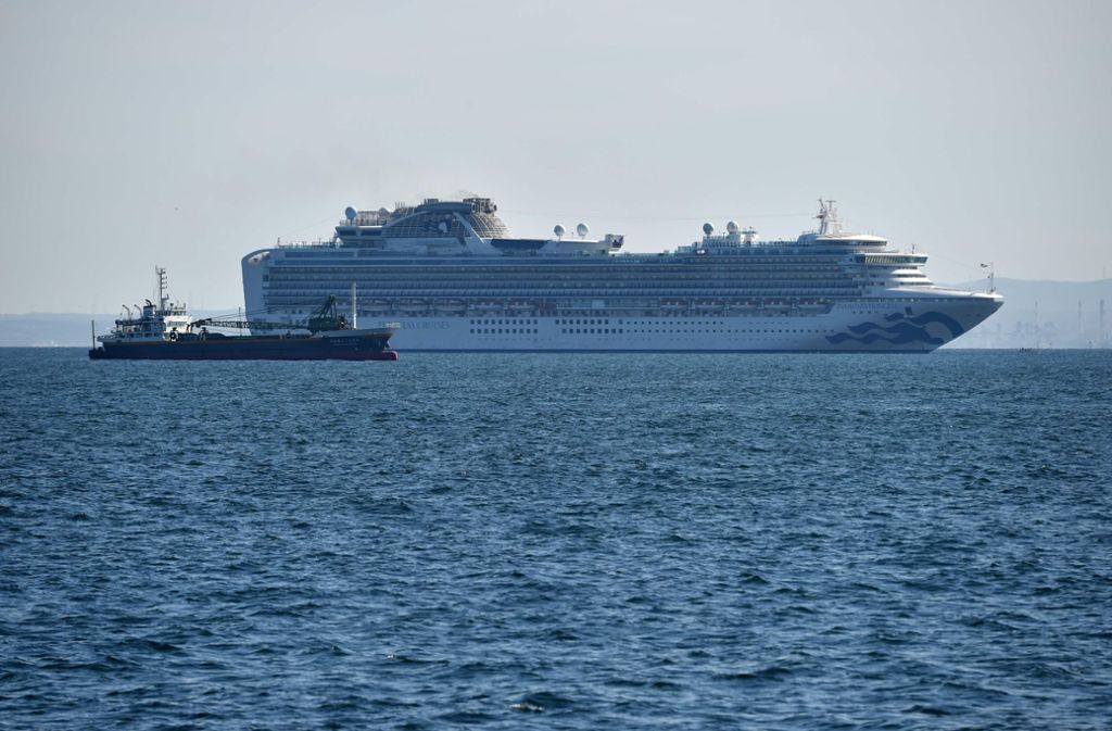 An Bord des Schiffes  „Diamond Princess“ sind zehn Fälle des neuen Coronavirus bestätigt worden. Foto: AFP/KAZUHIRO NOGI