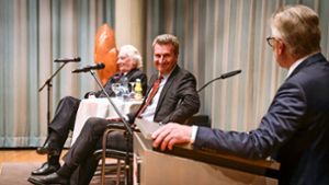 Skatbruder  Oettinger wirbt für  die europäische Idee