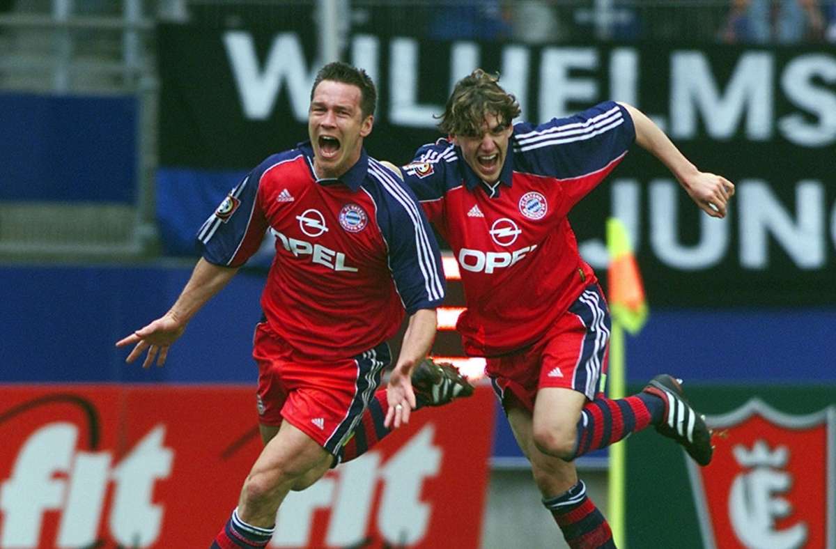 Das Tor in der Nachspielzeit von Patrik Andersson am 34. Spieltag der Saison 2000/01 sorgte für den Titel für die Bayern und die berühmte 5-Minuten-Meisterschaft von Schalke 04.
