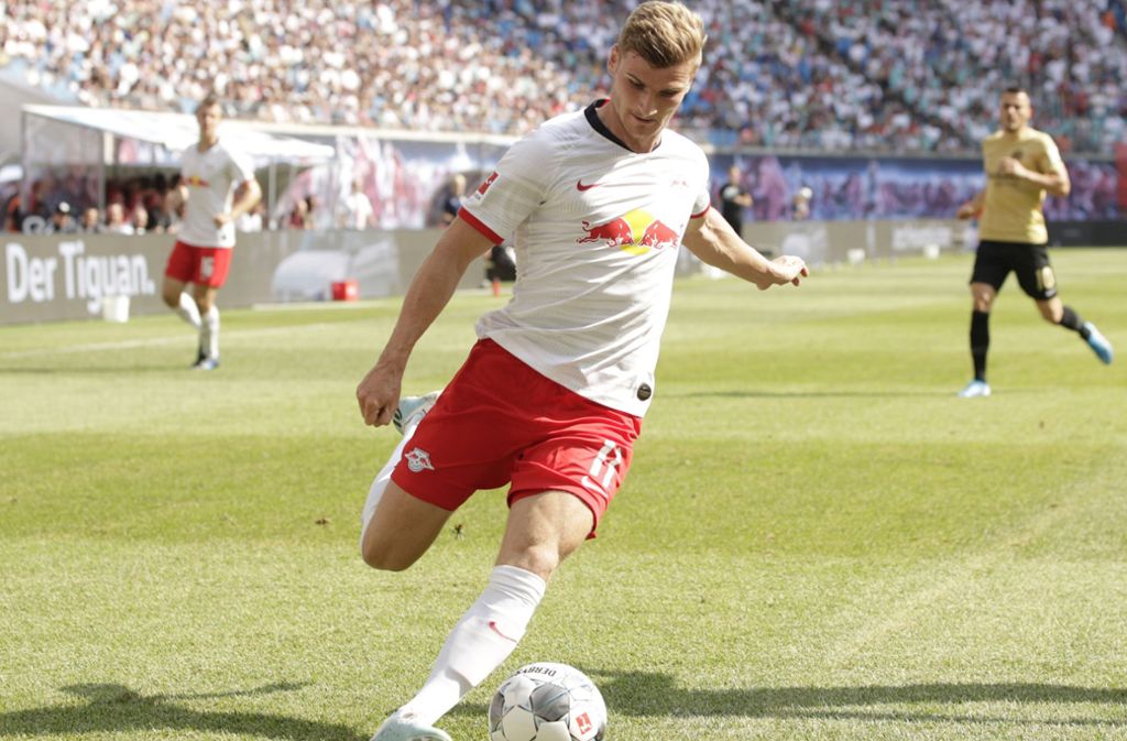 Timo Werner netzte zum zwischenzeitlichen 1:0 für Leipzig ein. Foto: Bongarts/Getty Images