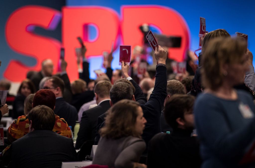 Die SPD bei der Abstimmung. Foto: Getty Images Europe