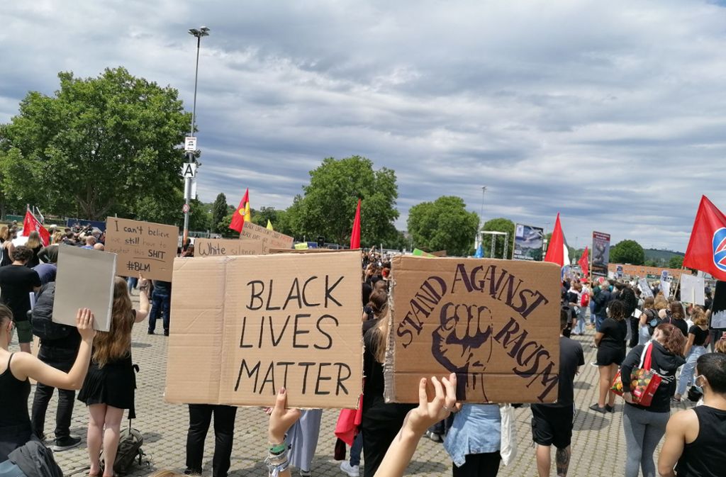 Die Black-Lives-Matter-Demo auf dem Cannstatter Wasen