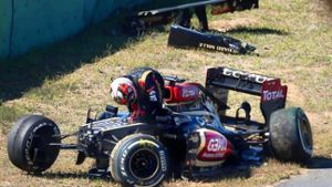 Den kleinen Teams droht in der Formel 1 ein Totalschaden: Lotus-Pilot Kimi Räikkönen nach einem Trainingsunfall in Südkorea Foto: Getty Images