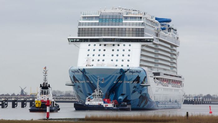 Riesen-Kreuzfahrtschiff verlässt Meyer-Werft