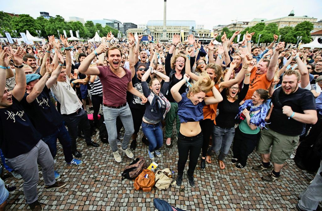 Bild aus früheren Zeiten: Singende Massen bestimmten das Deutsche Chorfest 2016 in Stuttgart. Foto: Lichtgut/Leif Piechowski