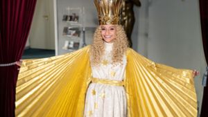 Bei der offiziellen Kostümprobe zeigte sich Benigna Munsi erstmals in ihrem Christkind-Gewand. Foto: dpa/Daniel Karmann