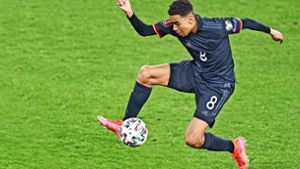 Der 18-jährige Offensivmann Jamal Musiala (FC Bayern) ist eines von wenigen Nachwuchstalenten der deutschen Nationalelf. Foto: imago/Action Pictures