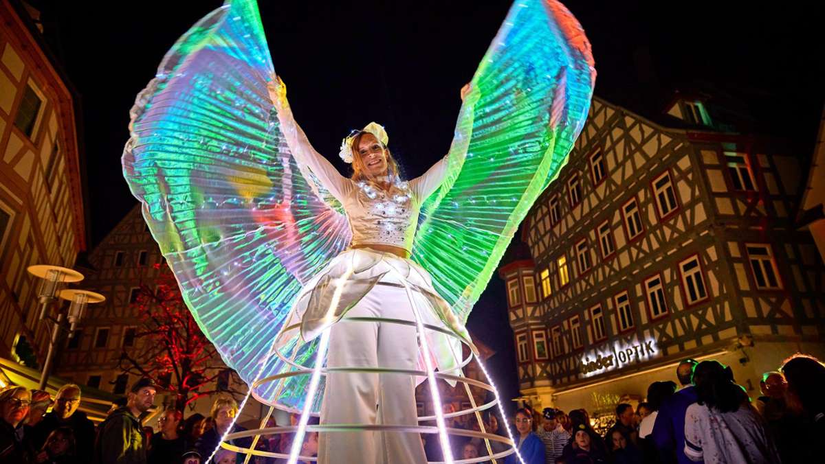 Event in der Altstadt: So schön bunt hat Waiblingen geleuchtet