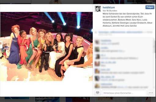 Die Siegerinnen aller Germanys Next Topmodel-Staffeln - nur eine fehlt... Foto: instagram.com/heidiklum