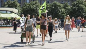 Klimaaktivisten gehen  am Demo-Samstag   unter