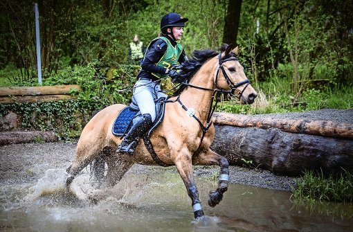 Katja Wolf und ihr Pferd Puccini haben sich den Sieg in der Prüfung der Klasse L gesichert. Foto: Philipp Weingand
