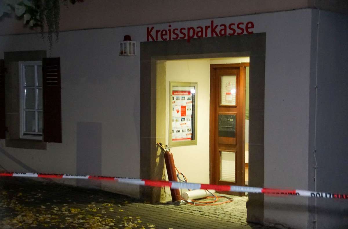 In Besigheim-Ottmarsheim wurde in der Nacht zum Dienstag ein Geldautomat gesprengt.