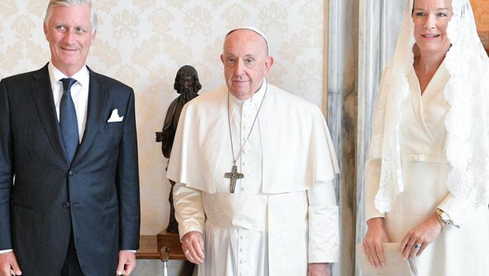 Belgiens Königin Mathilde zu Besuch beim Papst