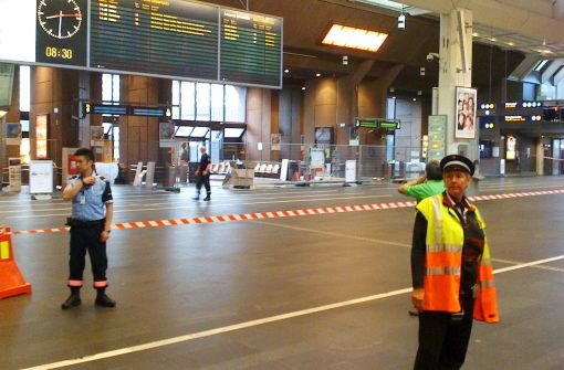 Der teilweise geräumte Bahnhof der norwegischen Hauptstadt Oslo ist nach der Durchsuchung eines verdächtigen Koffers wieder freigegeben.  Foto: Scanpix