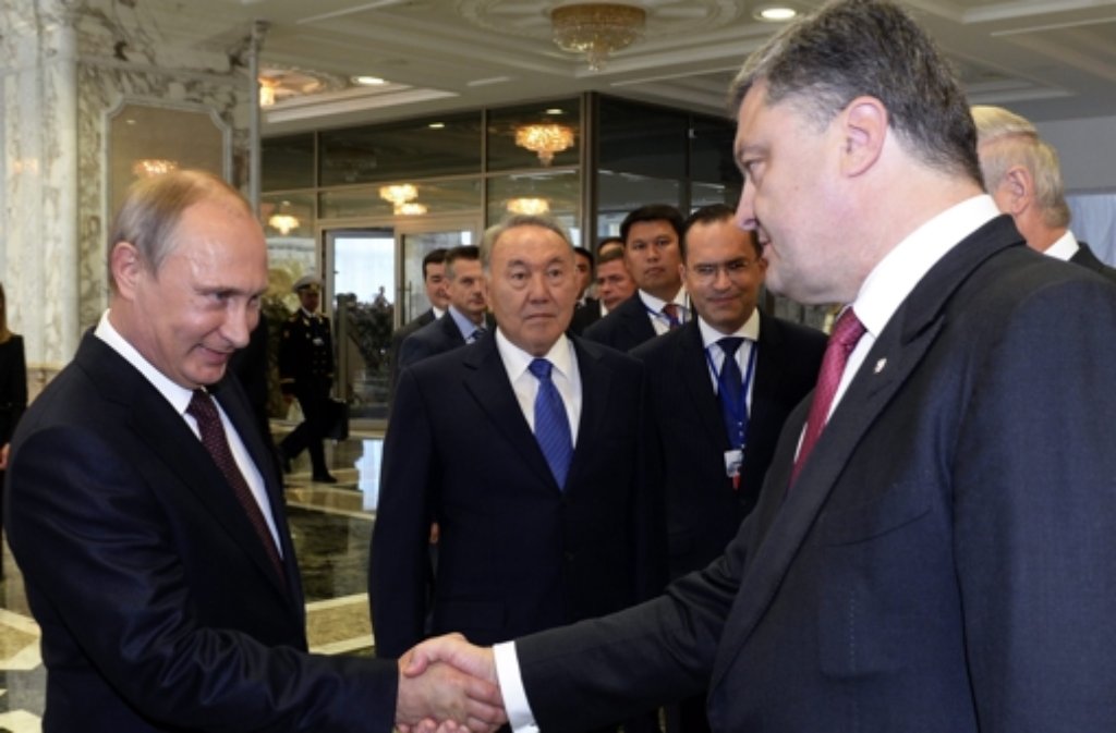 Wladimir Putin und Petro Poroschenko treffen sich in Minsk.