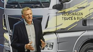 VW-Vorstand Andreas Renschler hat auf der IAA in Hannover erstmals die neue Aufstellung der Nutzfahrzeugsparte vorgestellt. Foto: dpa