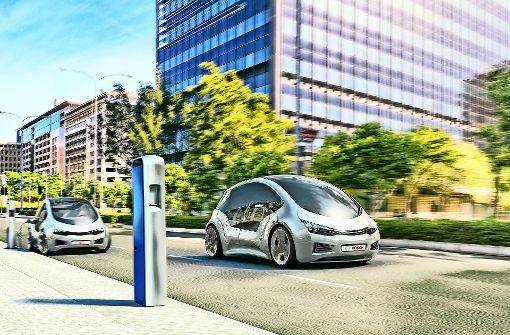 Elektroautos dominieren den Straßenverkehr: Laut Bosch-Prognosen ist das keine allzu ferne Zukunftsvision mehr. Foto: Bosch