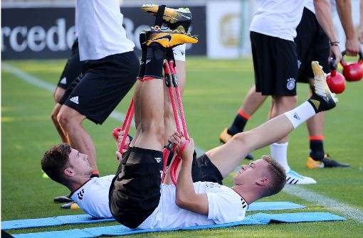Die Nationalmannschaft trainiert in Stuttgart. Foto: Pressefoto Baumann