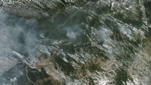 Auf dem Weltraumbild sind deutlich mehrere Brände im Amazonasgebiet zu sehen. Foto: AFP