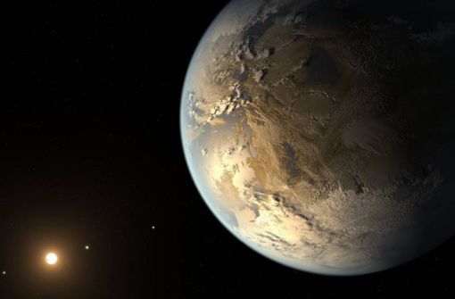 Kepler-186f  ist einer der 24 Kandidaten für habitable oder sogar superhabitable Welten. Der  2014 entdeckte Exoplanet befindet sich rund  490 Lichtjahre von der Erde entfernt. Foto: Nasa Ames/Seti Institute/JPL-Caltech