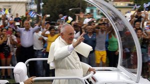 Papst Franziskus beim Besuch in Havanna Foto: dpa