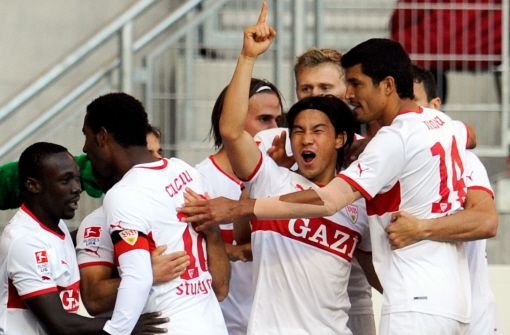 Jubeln wollen die Roten auch im Pokalspiel gegen Frankfurt.  Foto: dpa
