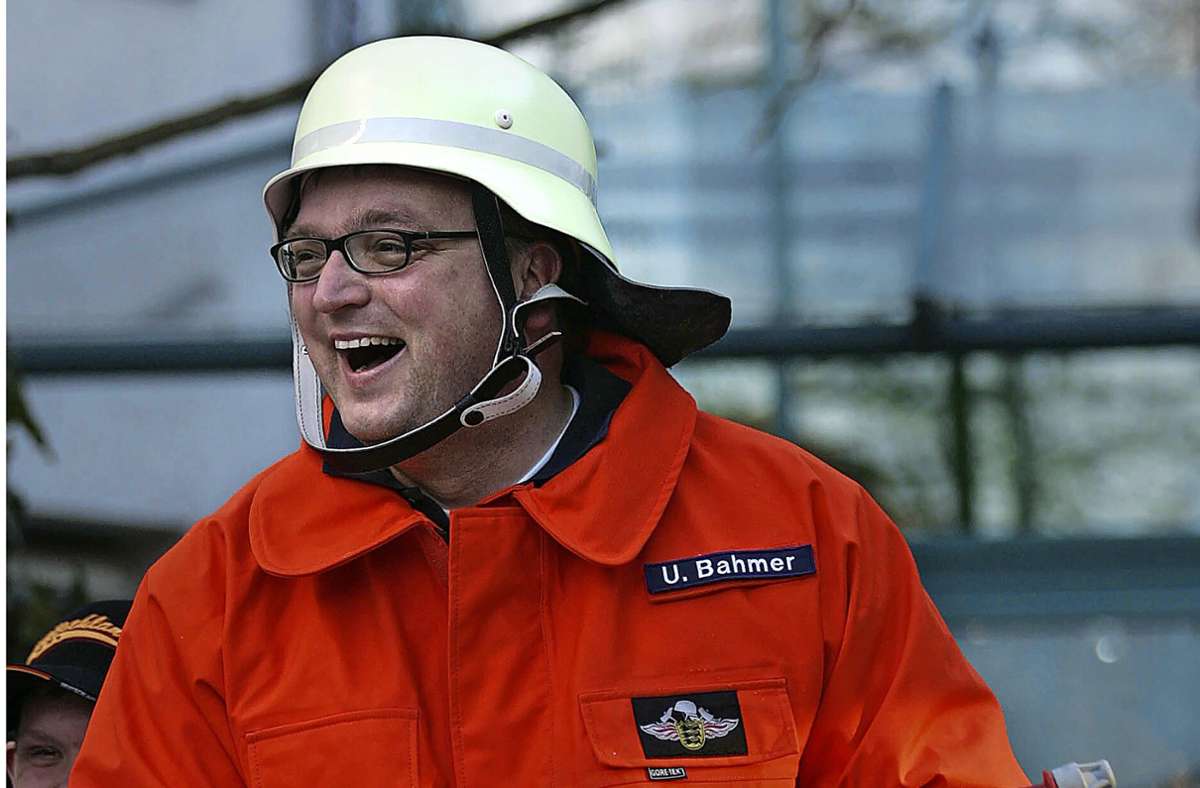 Hat nach wie vor gut lachen: Ulrich Bahmer. Eine Szene beim närrischen  Rathaussturm  2007.