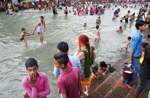 Abendliches Opferritual am Ganges Foto:  