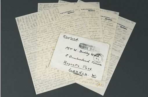 Ein  Brief von Edward VIII. an seine Geliebte Freda Dudley Ward Foto: dpa/Auktionshaus Cheffins
