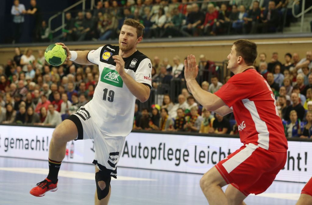 Als Spielmacher der deutschen Handball-Nationalmannschaft bei der am 10. Januar beginnenden Heim-WM am Ball: Martin Strobel  vom HBW Balingen-Weilstetten.