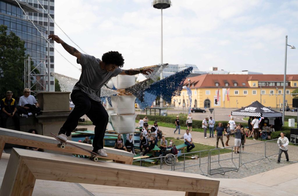 Amateure, Semi-Profis und Profis haben sich am Samstag zum Skate-Wettbewerb am Stadtpalais getroffen.