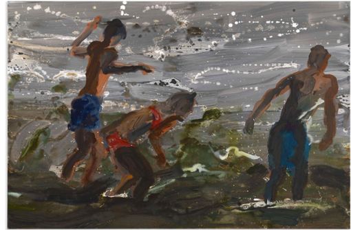 Rainer Fettings „Drei Figuren am Meer“ ist in der Galerie Thomas Fuchs zu sehen Foto: Galerie Thomas Fuchs